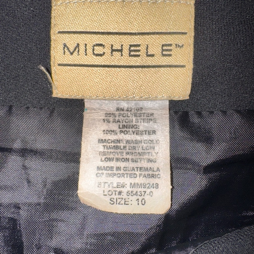 🔵 Michele Black A-Line Skirt Size 10 - Picture 6 of 6